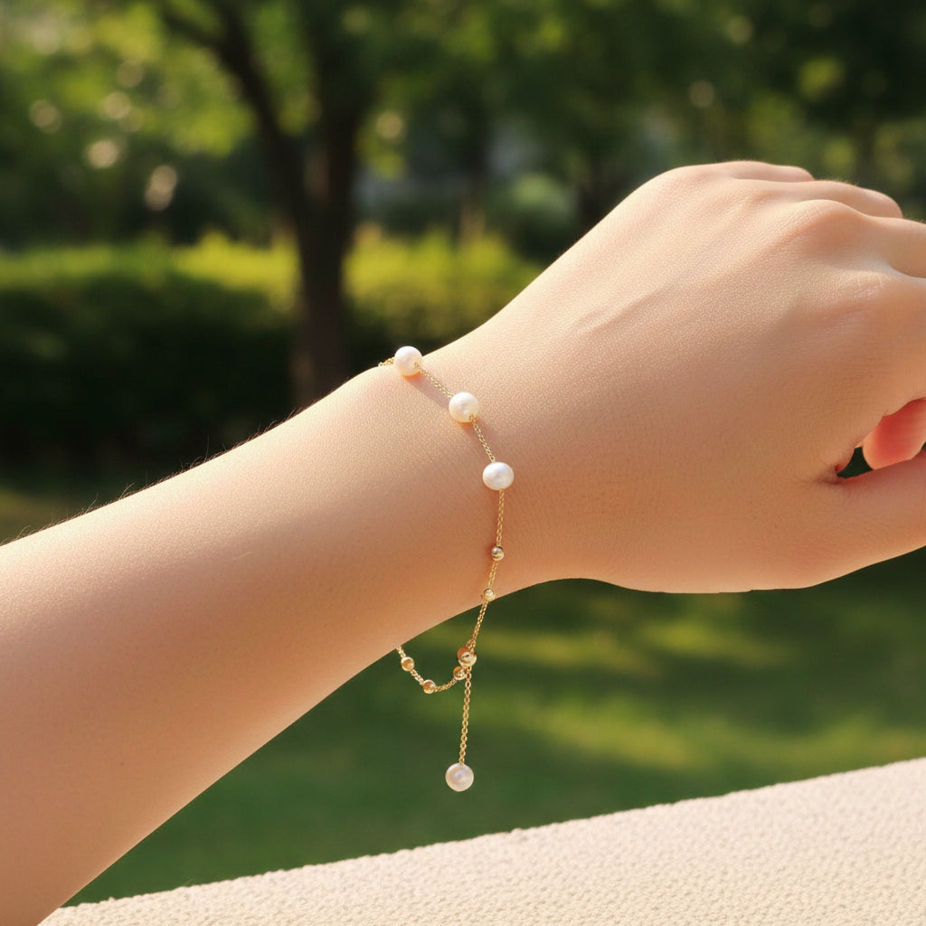Gemini Lulu Freshwater Pearl Adjustable Bracelet