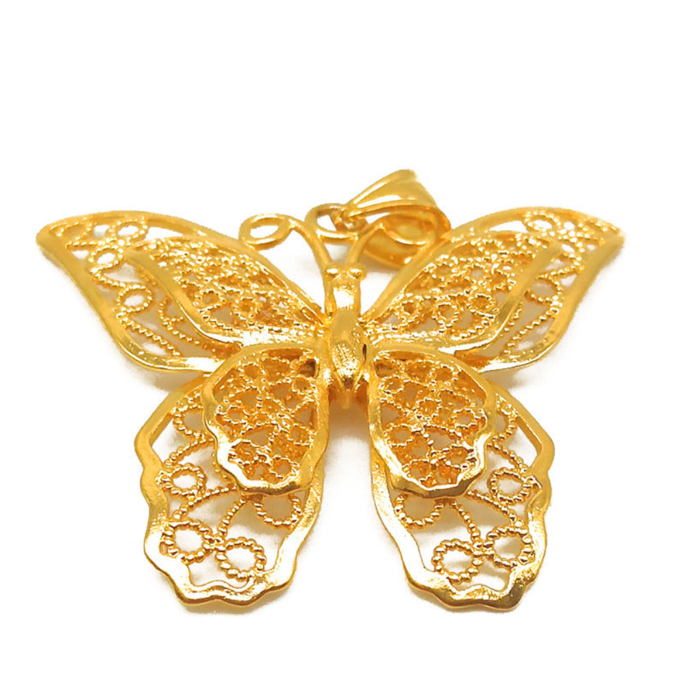 Butterfly Pendant Necklace | 24K Gold Plated | Gemini Lulu