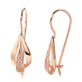 Gemini Lulu Korean Rose Gold Diamond Drop Earrings