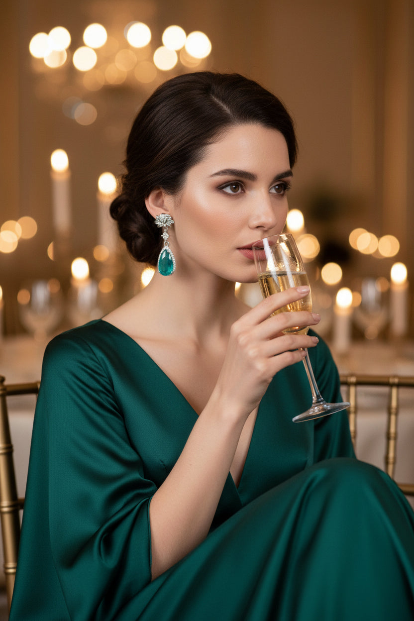 Gemstone Drop Earrings | ParaÃ­ba Tourmaline Inspired | Gemini Lulu - Gemini Lulu