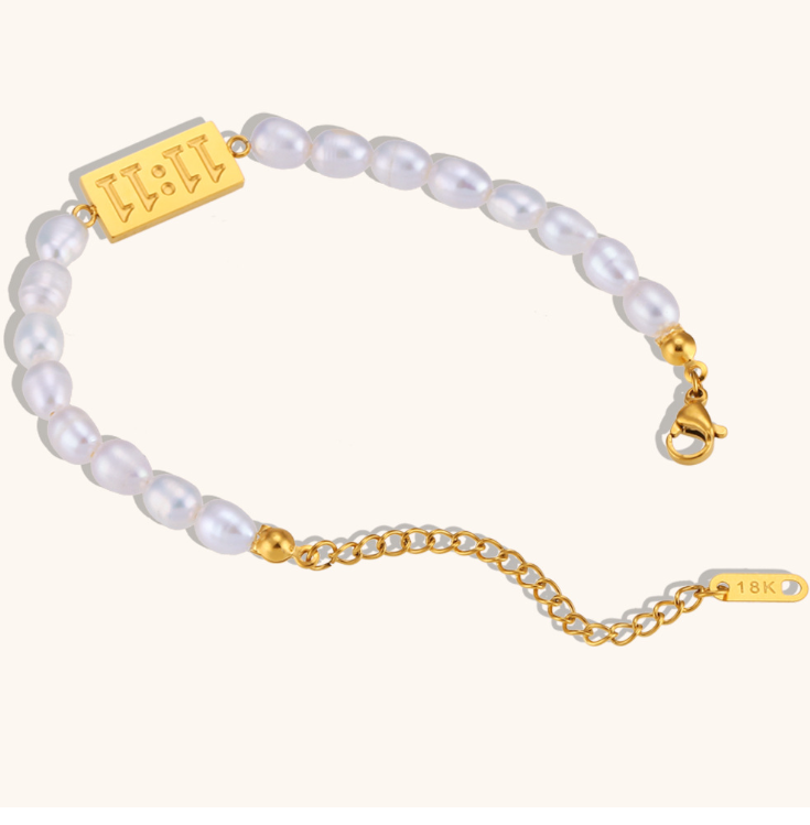 Gemini Lulu Freshwater Pearl Figaro Chain Bracelet - Gemini Lulu