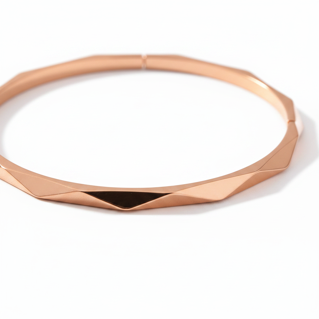Copper Cuff Bangle White