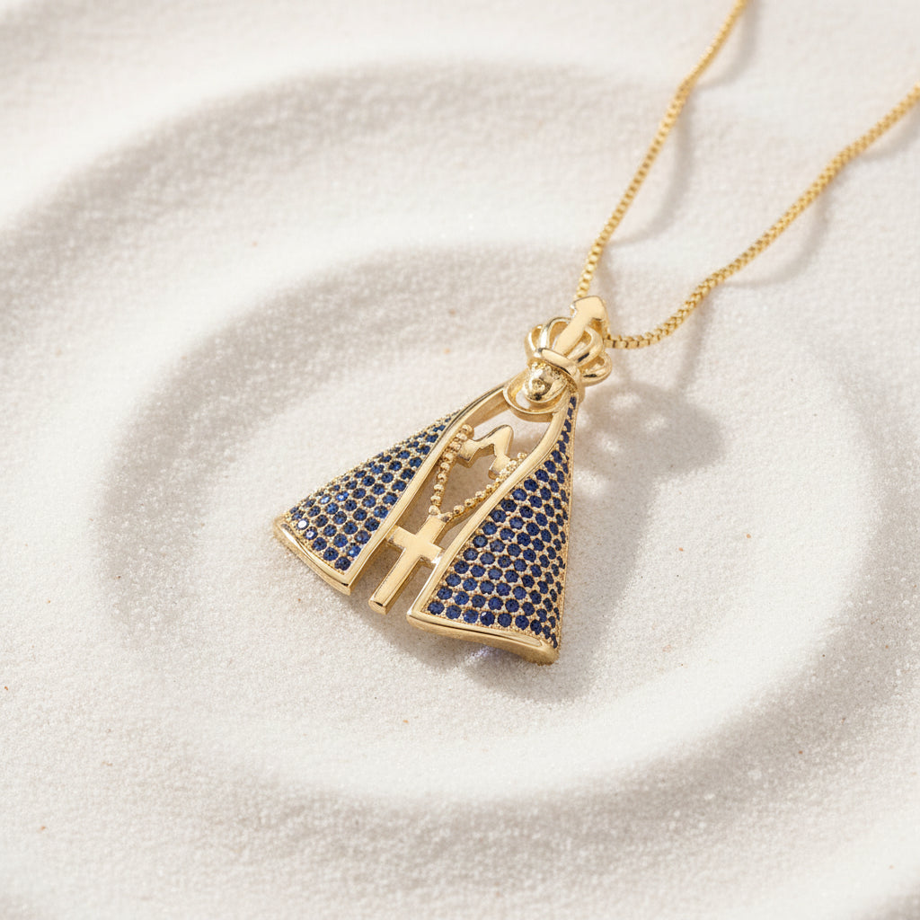 Gold Plated Zircon Cross French Retro Style | Gemini Lulu