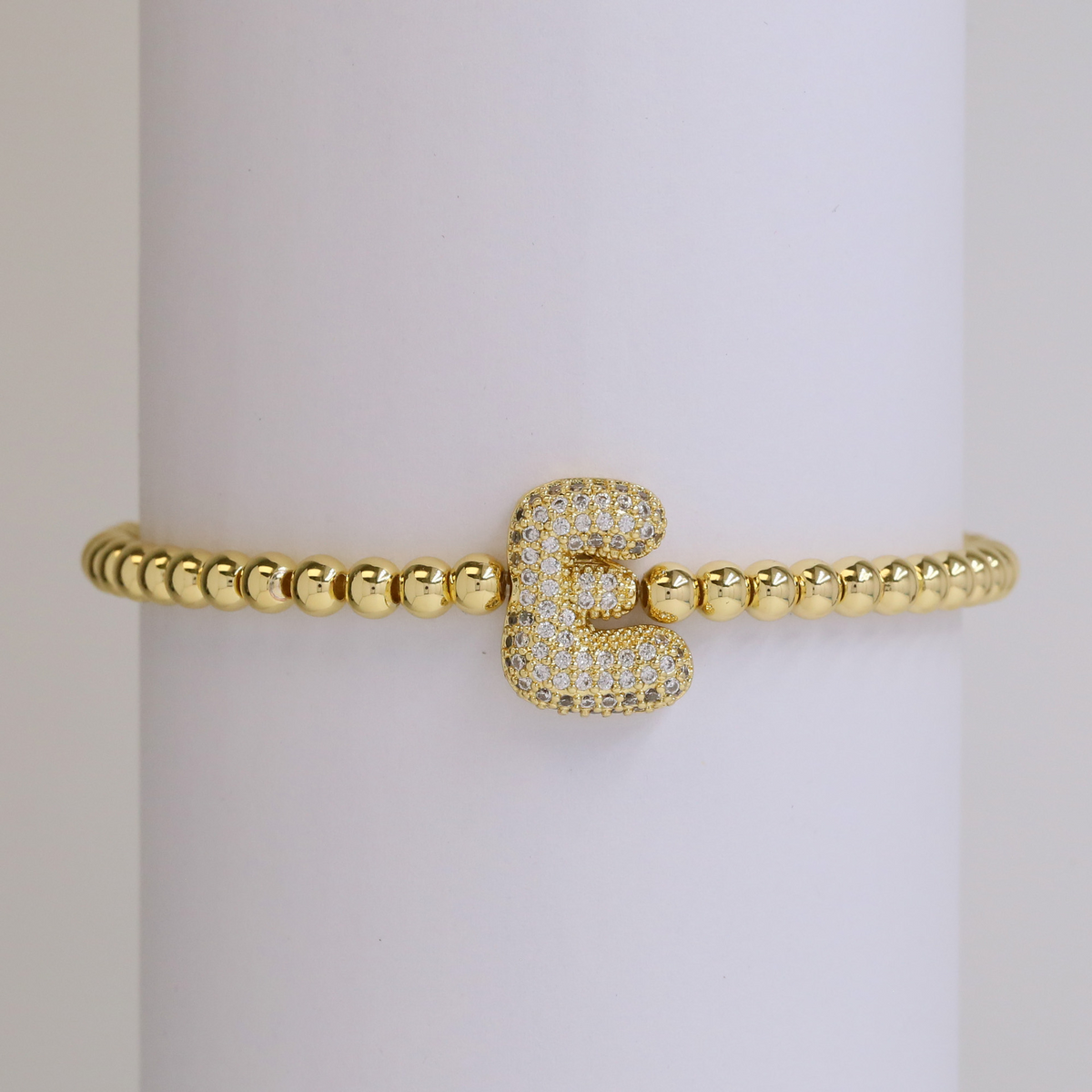 Personalised Gold Letter Bracelet | 18K Gold Plated | Gemini Lulu