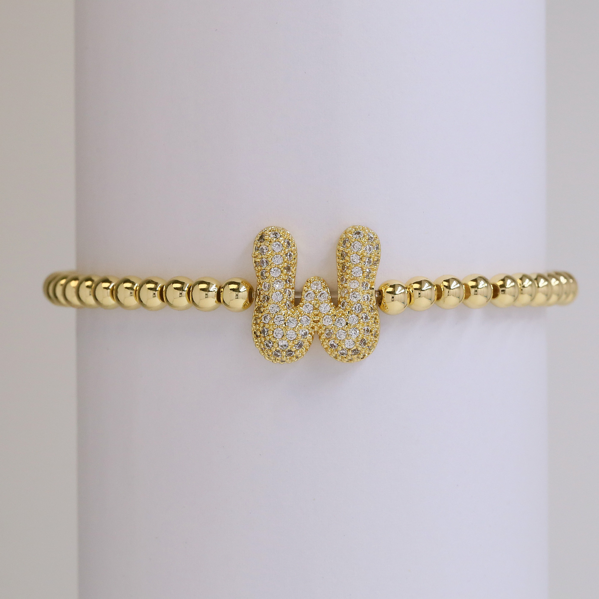 Personalised Gold Letter Bracelet | 18K Gold Plated | Gemini Lulu