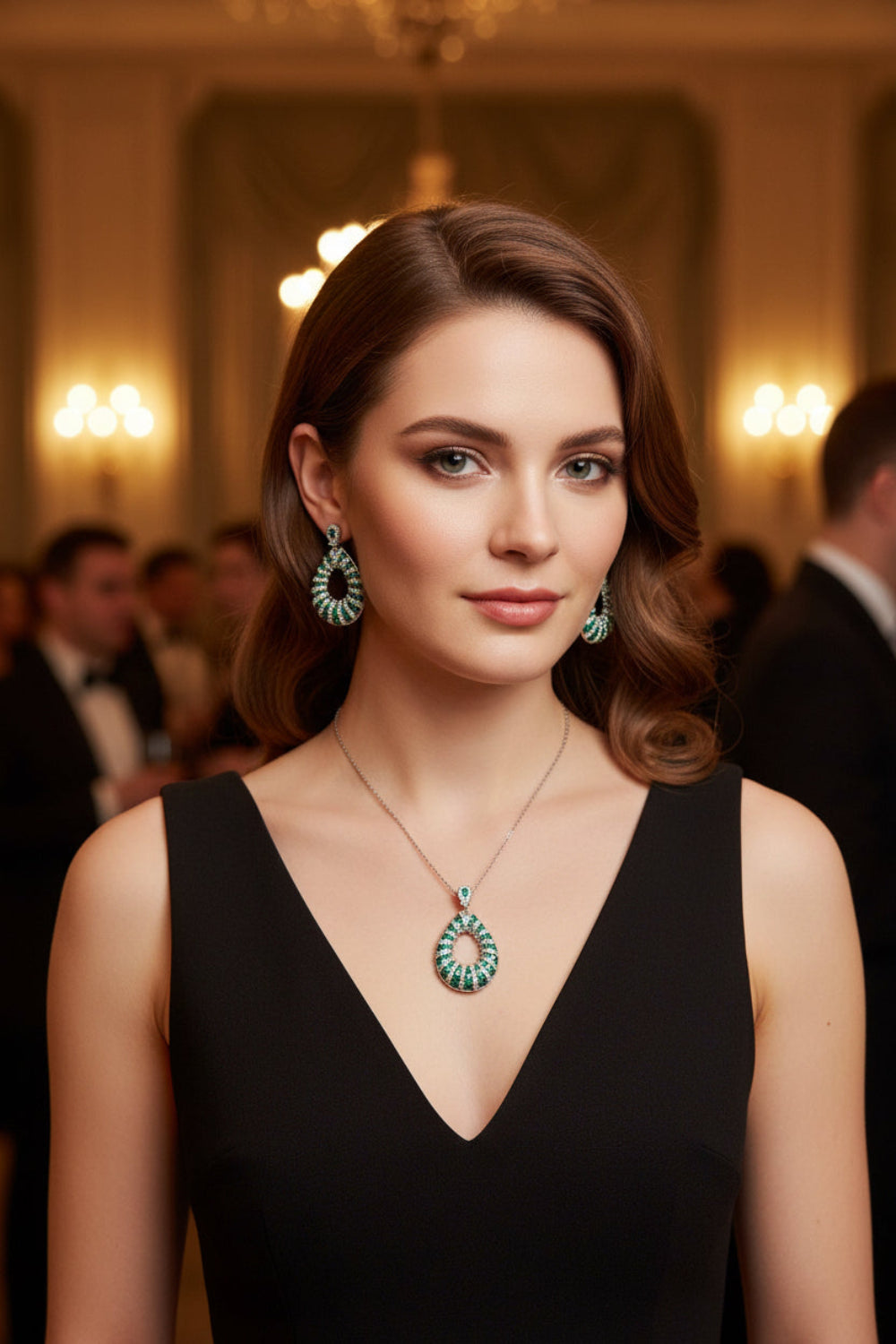 Gemini Lulu Korean Earrings and Pendant Jewellery Set