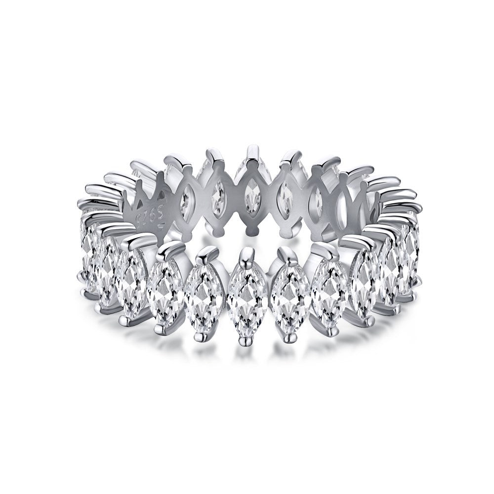 Heart & Egg Gold Plated Zircon Stacking Ring | S925 Silver | Gemini Lulu