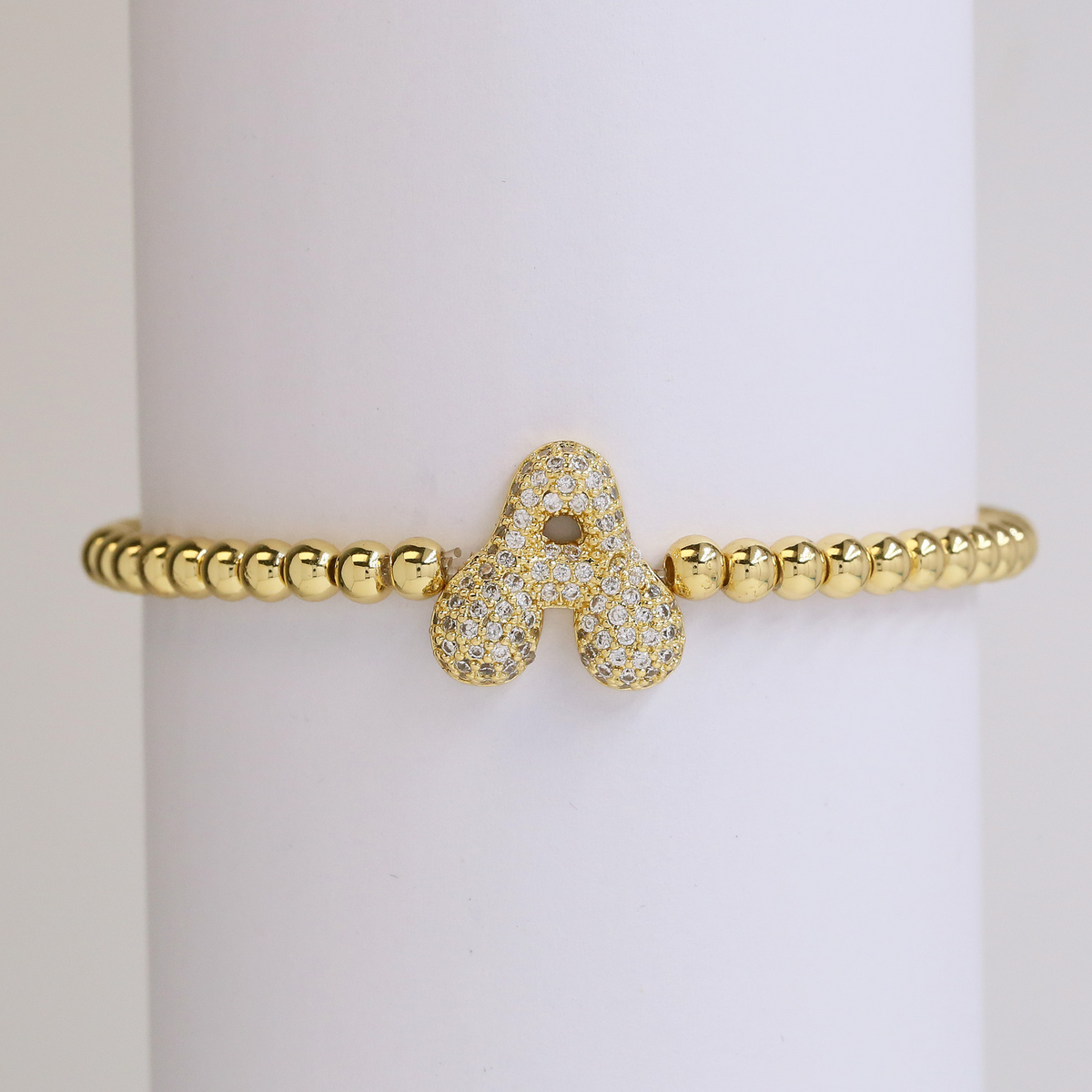 Personalised Gold Letter Bracelet | 18K Gold Plated | Gemini Lulu