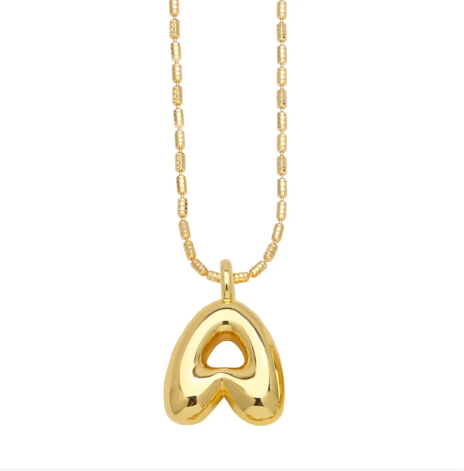 Gold Initial Pendant Necklace | Gold Plated | Gemini Lulu