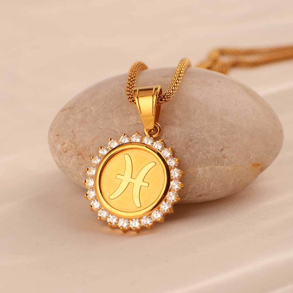 Zodiac Constellation Pendant Necklace | 18K Gold Plated | Gemini Lulu