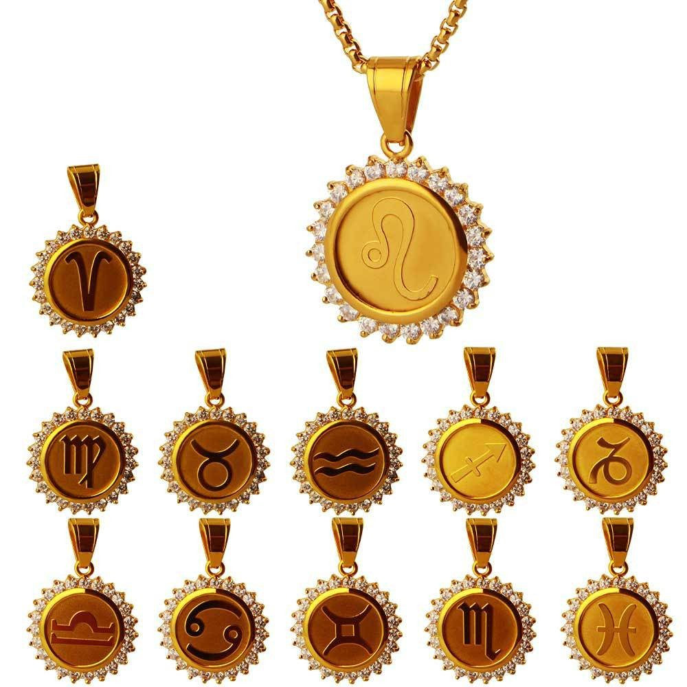Zodiac Constellation Pendant Necklace | 18K Gold Plated | Gemini Lulu