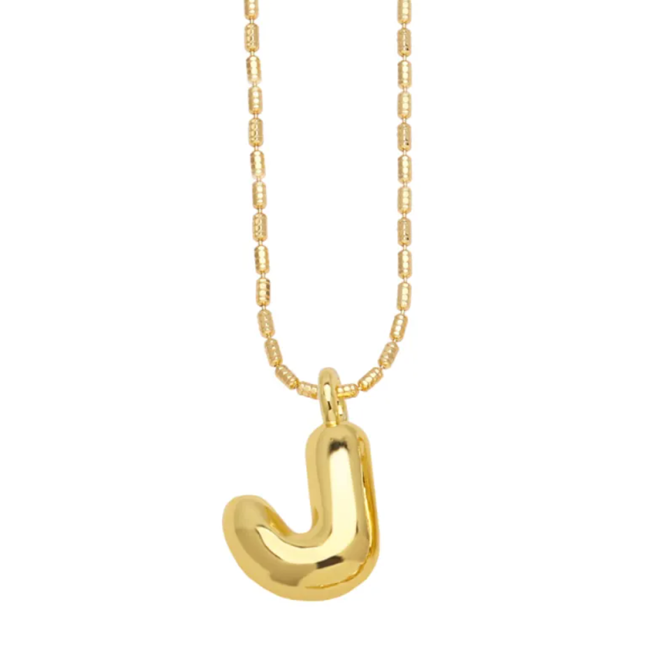 Gold Initial Pendant Necklace | Gold Plated | Gemini Lulu