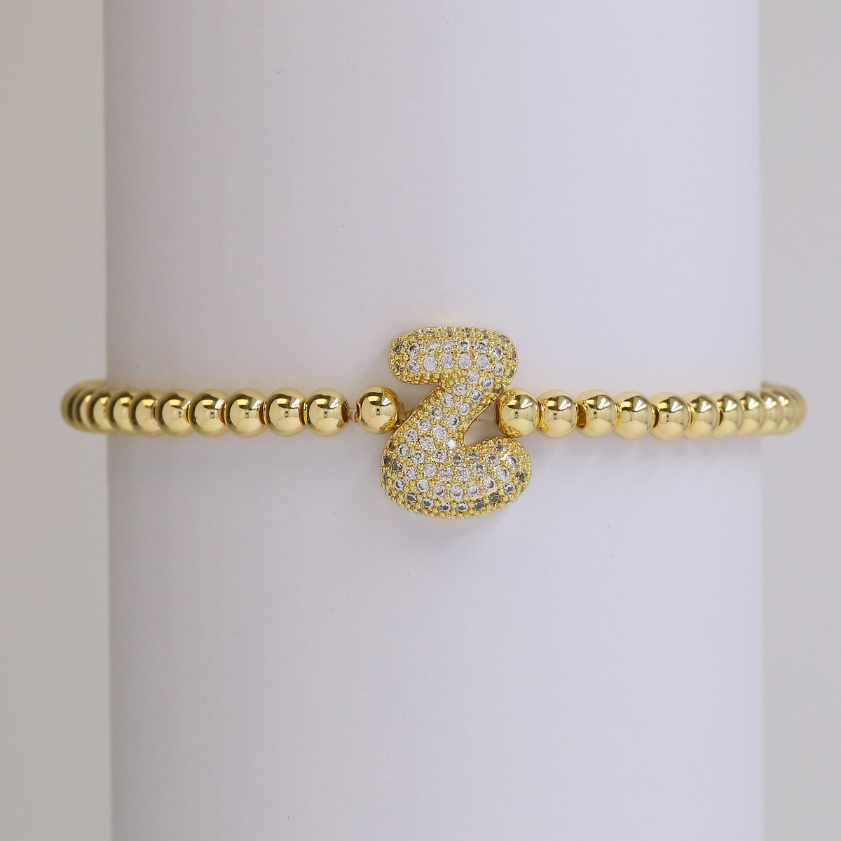 Personalised Gold Letter Bracelet | 18K Gold Plated | Gemini Lulu