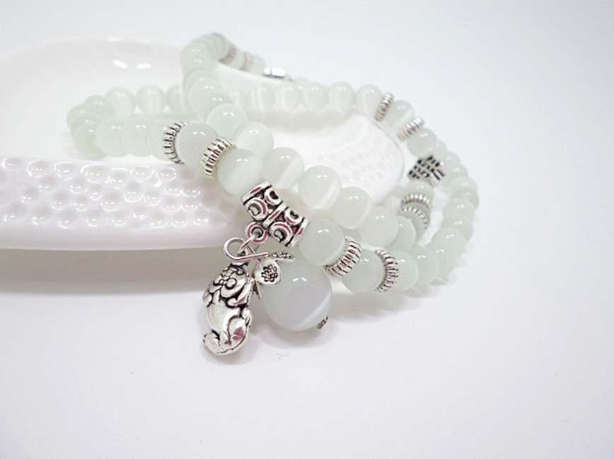 Natural Cat's Eye Stone Pixiu Bracelet | Gemini Lulu