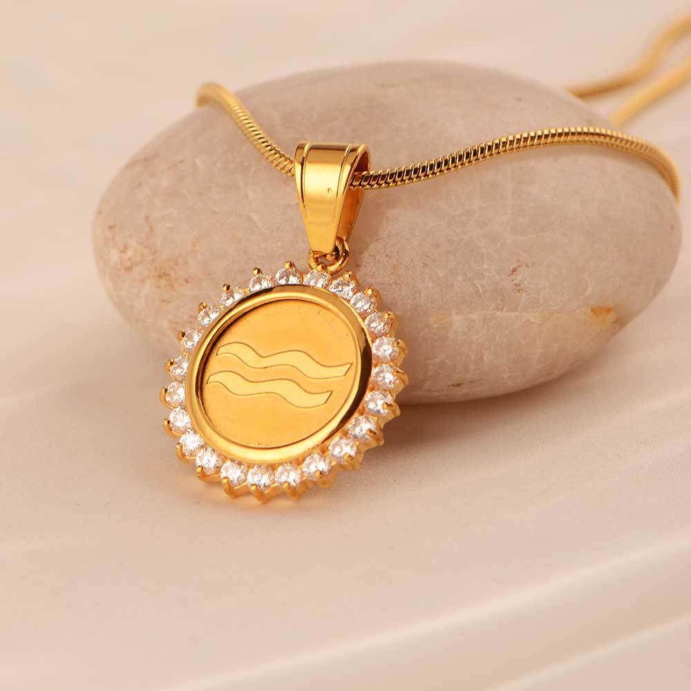 Zodiac Constellation Pendant Necklace | 18K Gold Plated | Gemini Lulu