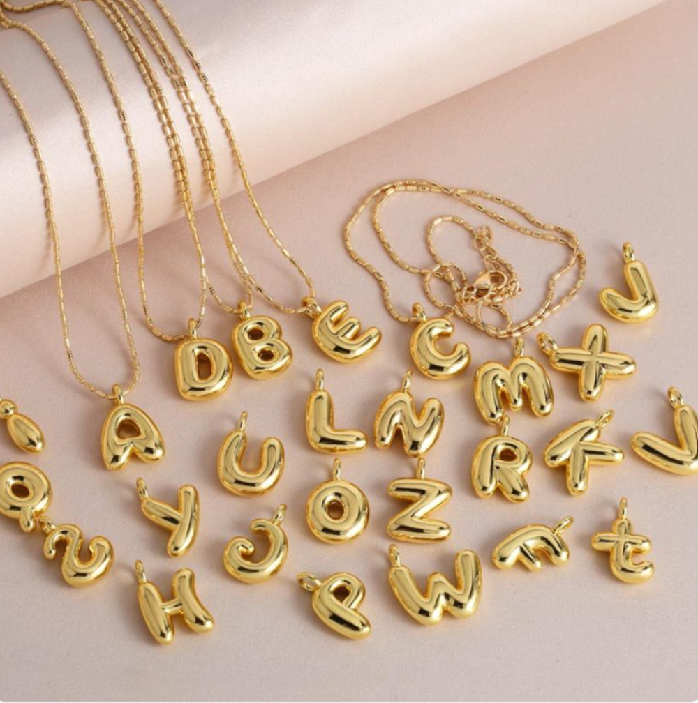 Gold Initial Pendant Necklace | Gold Plated | Gemini Lulu