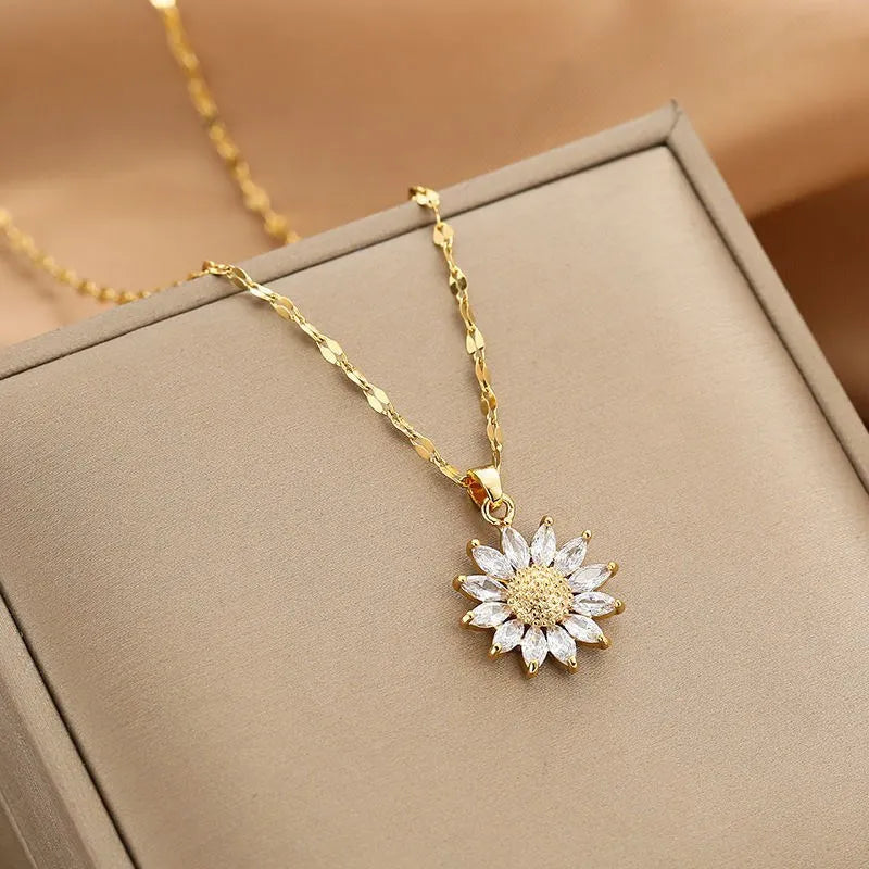 Gold Plated Clavicle Necklace | Titanium Steel | Gemini Lulu