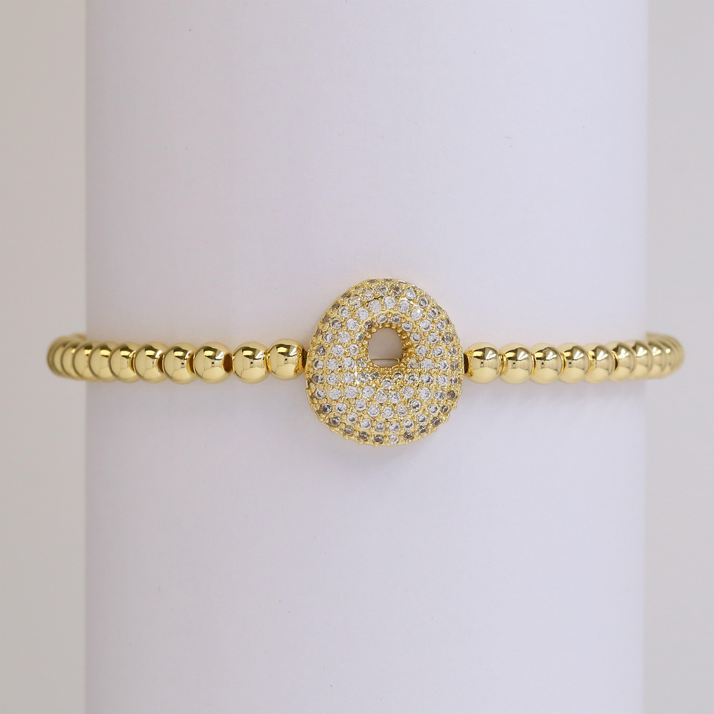 Personalised Gold Letter Bracelet | 18K Gold Plated | Gemini Lulu