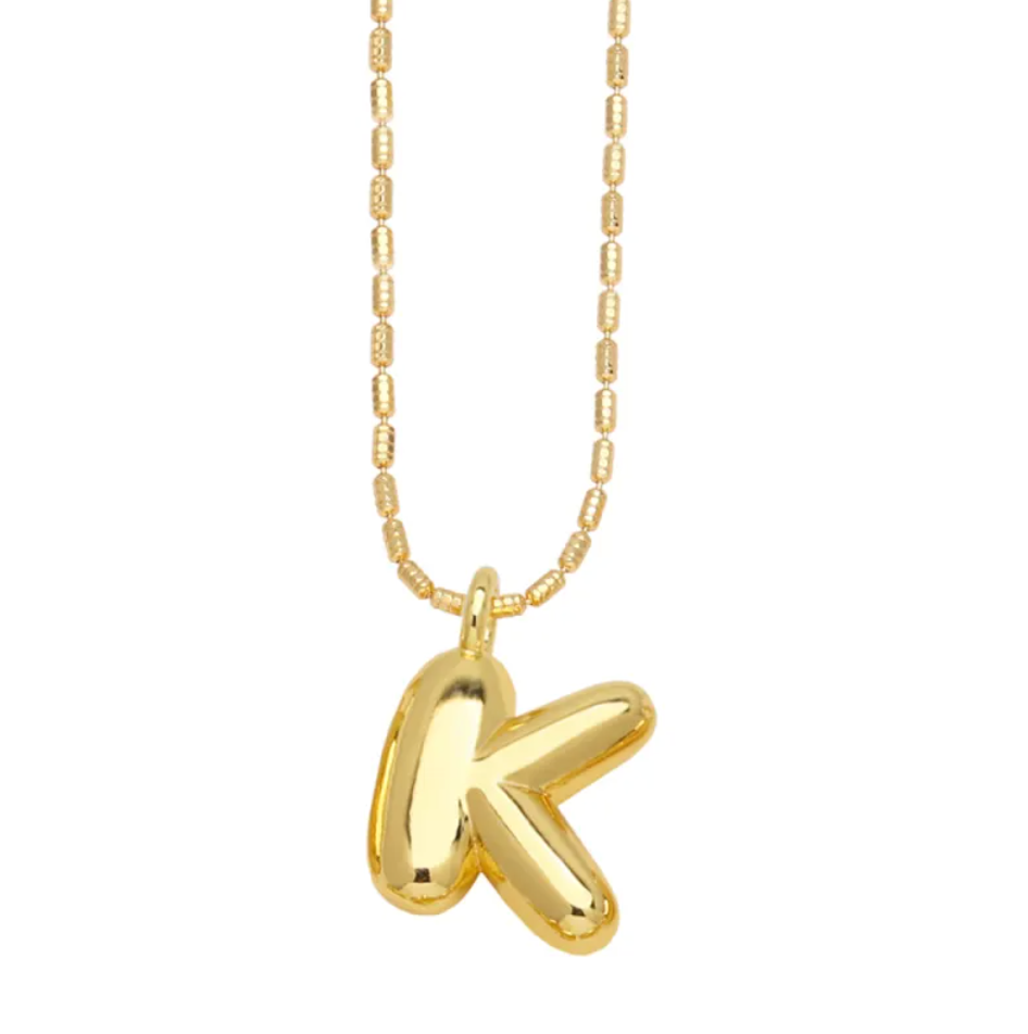 Gold Initial Pendant Necklace | Gold Plated | Gemini Lulu