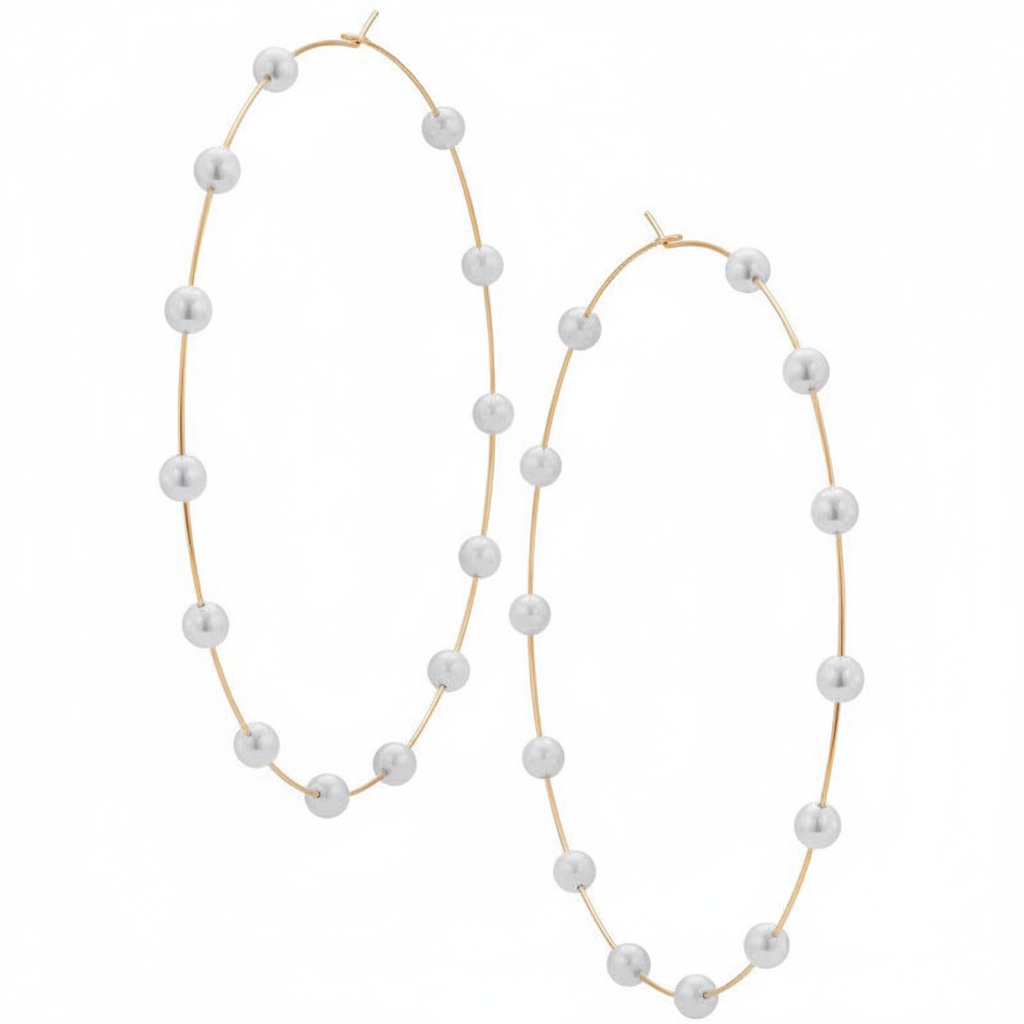 Freshwater Pearl Hoop Earrings