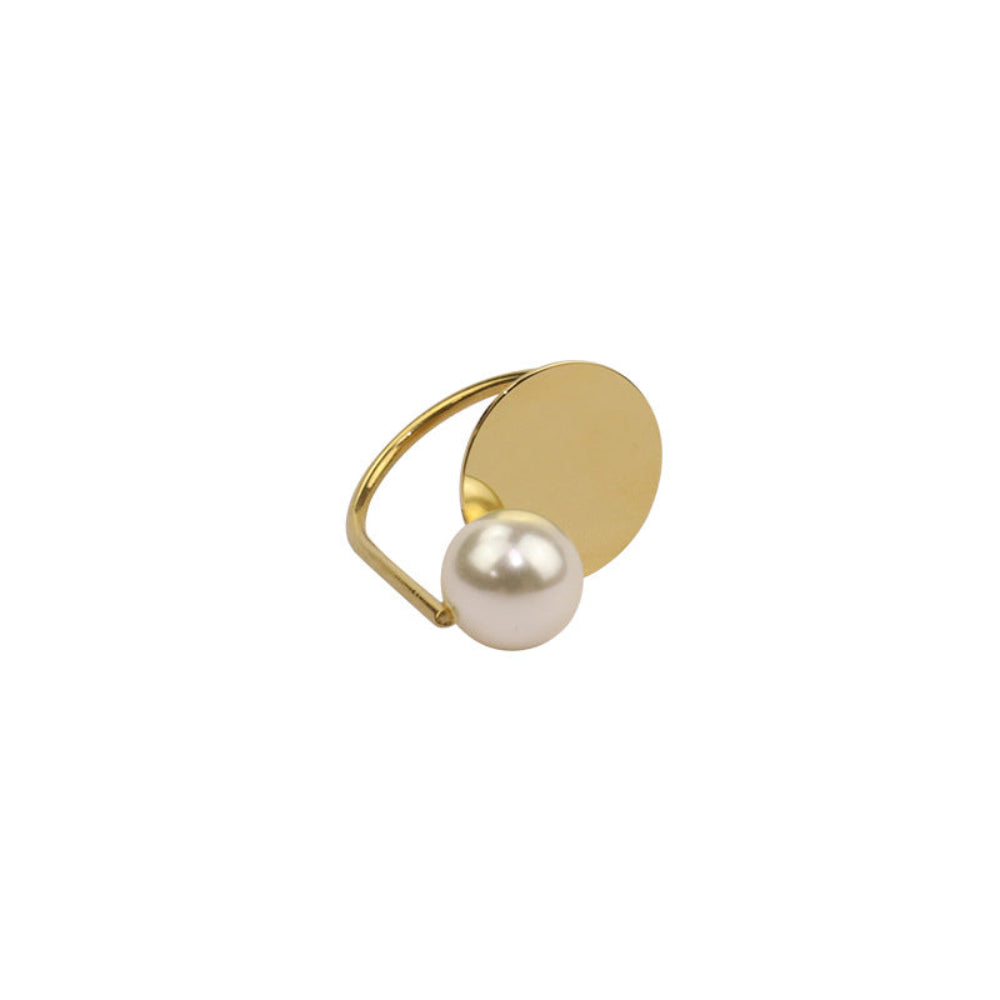 Gold Plated Pearl Ring | 18K Gold Plated | Gemini Lulu