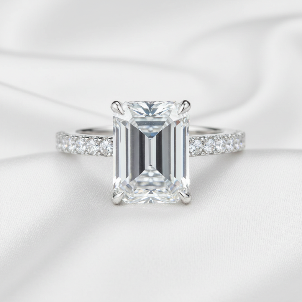 Gemini Lulu S925 Silver High Carbon Diamond Solitaire Ring