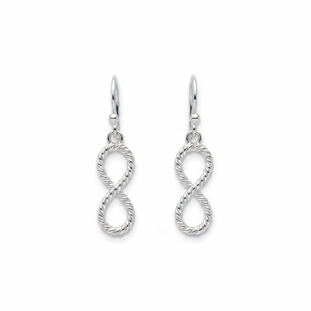Silver Infinity Loop Earrings