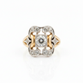 Vintage Geometric Zircon Ring - Gemini Lulu